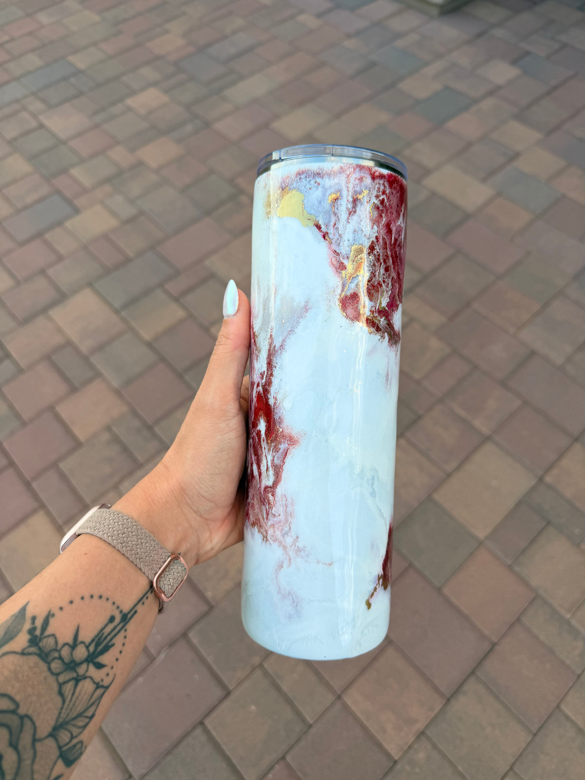 Red & Gold Marble - Glows ✨