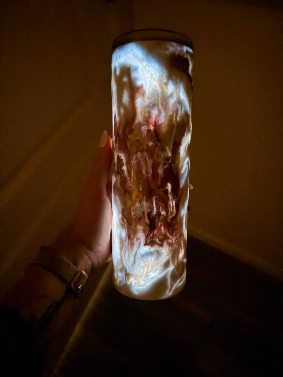 Red & Gold Marble - Glows ✨
