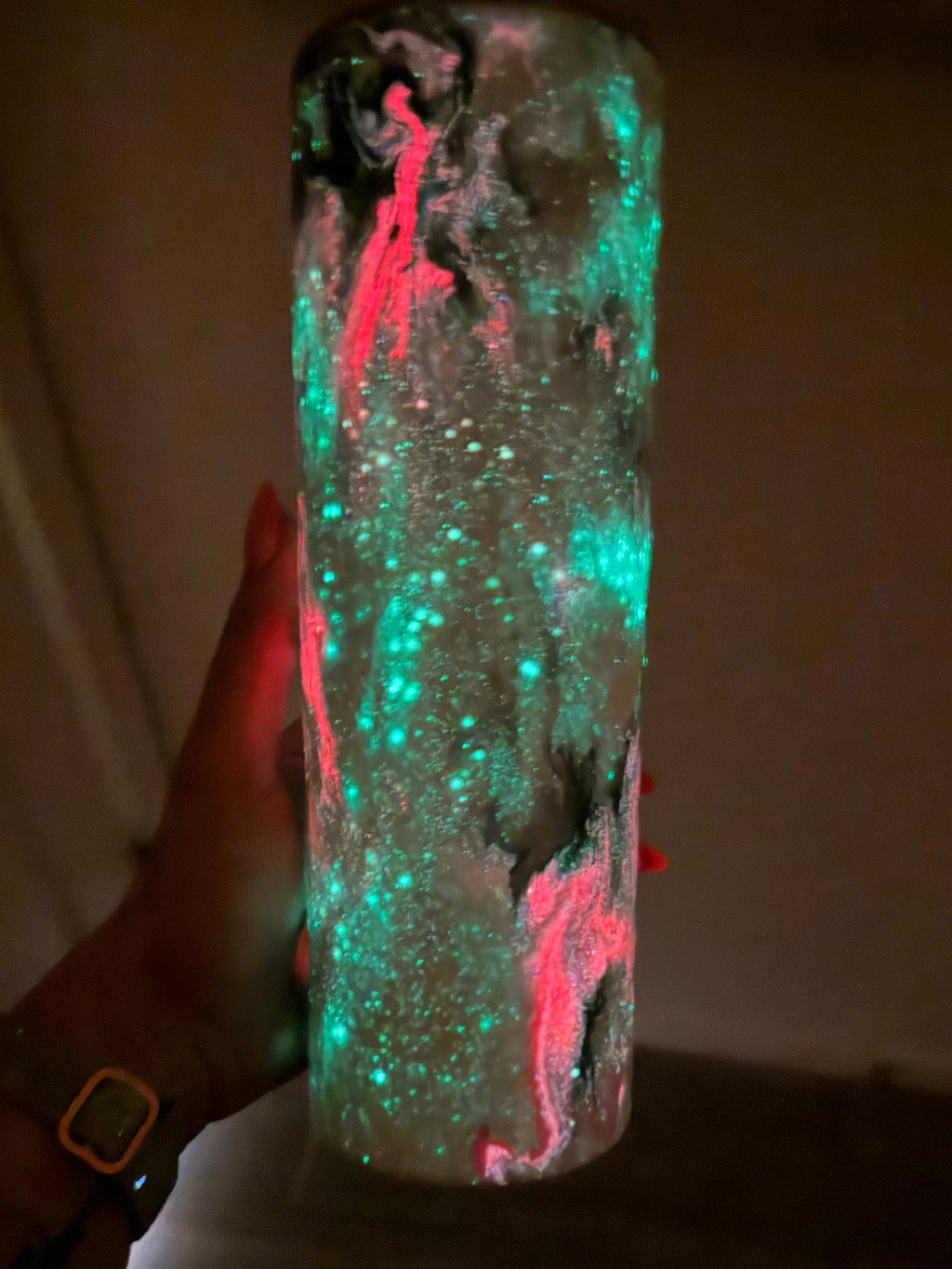 Pink & Black GLOW ✨ Marble
