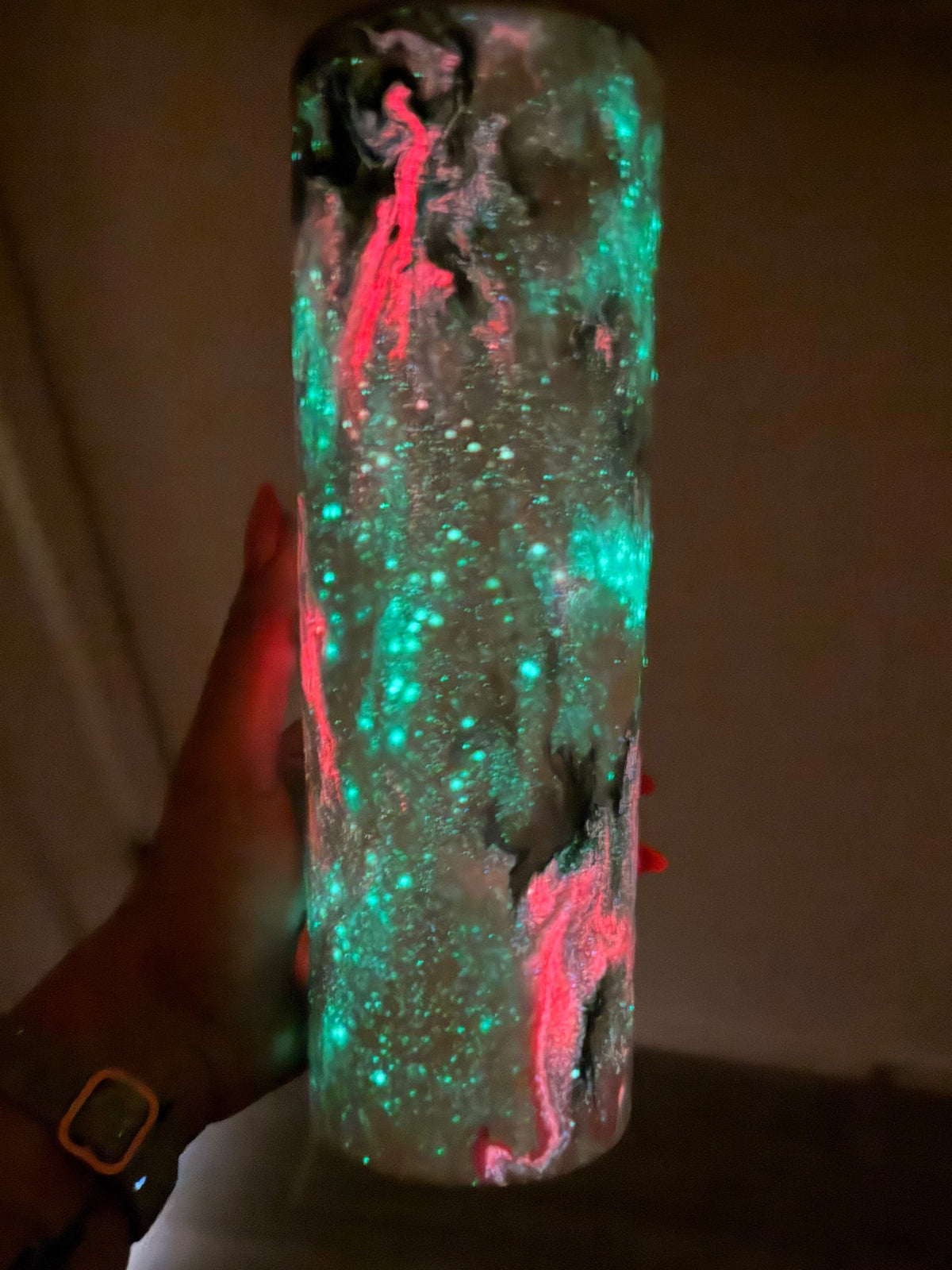 Pink & Black GLOW ✨ Marble