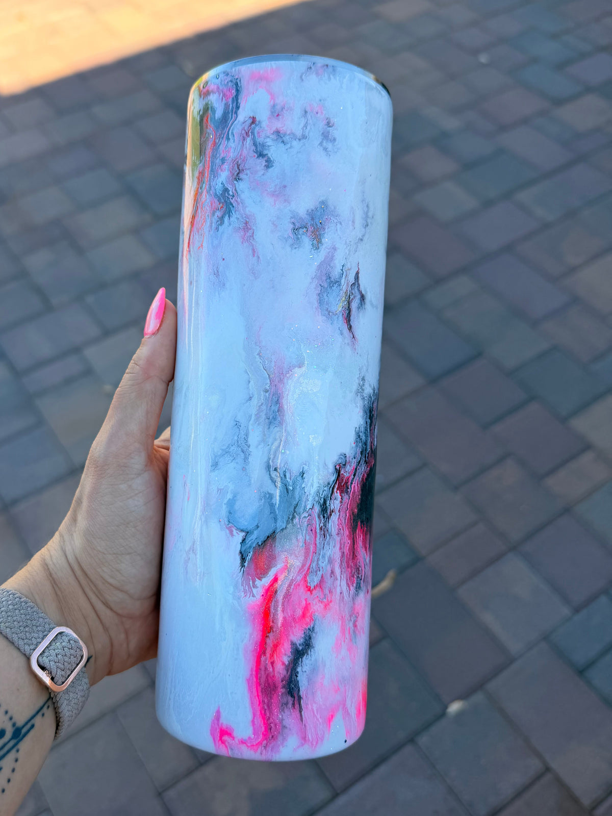 Pink & Black GLOW ✨ Marble